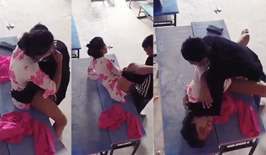 Hot College Girl Fucking Her BF On Table Viral Sex Video